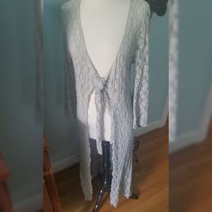 Grey Lace Duster